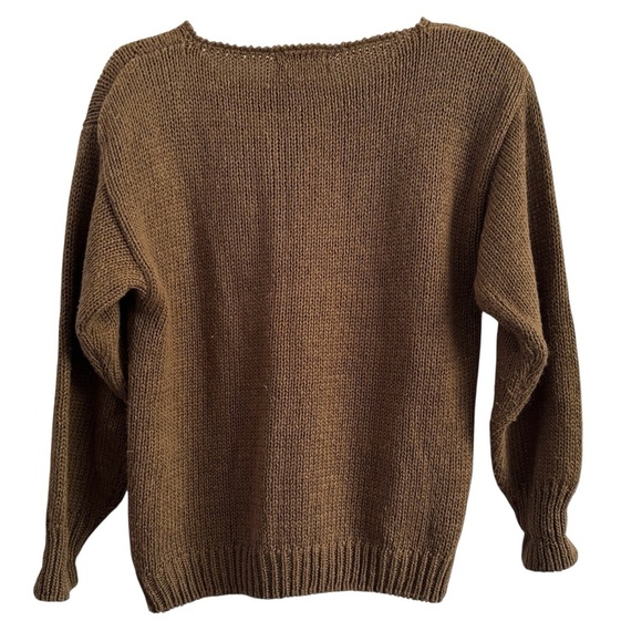 Vintage Counterparts Floral Knit Fall Winter Thick Retro 90s Sweater Size Medium - Picture 6 of 14